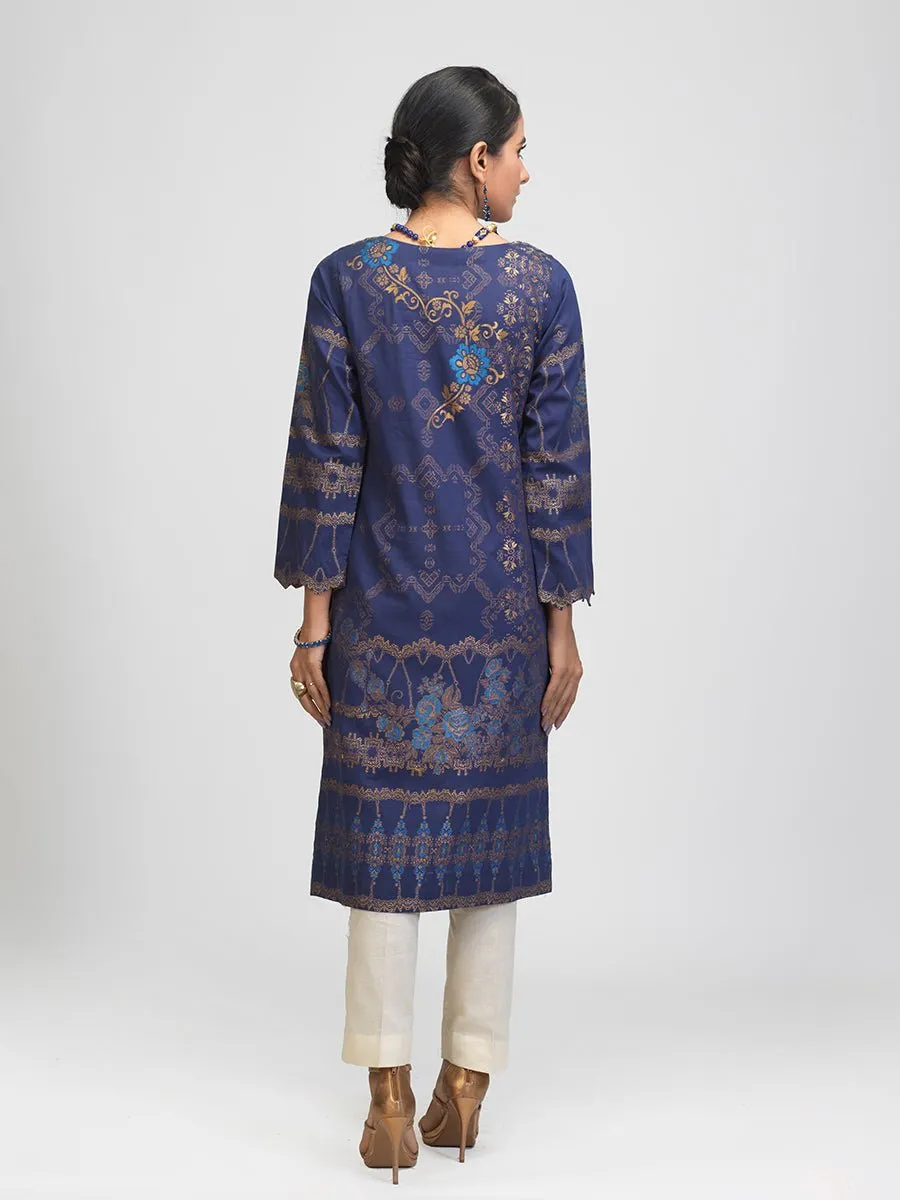 1pc Stitched Lawn Jacquard Shirt- Casual Pret (CP-00049)