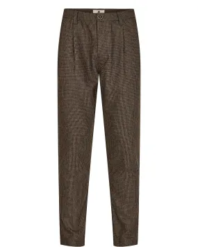 Chocolate Brown AKJAMES Wool Pleated Pants