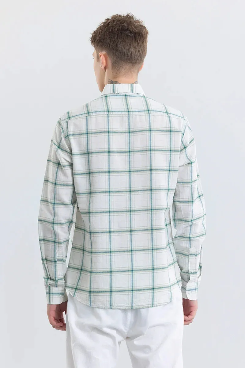 Alessia Green Checks Linen Blend Shirt