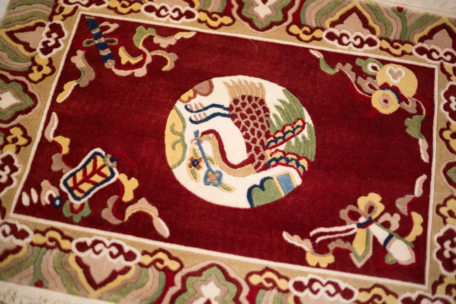 Amazing Tibetan Phoenix Rug