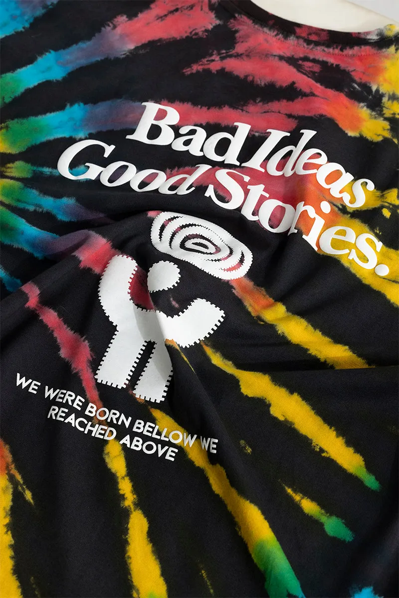 Bad Ideas Good Stories Black Oversized T-Shirt