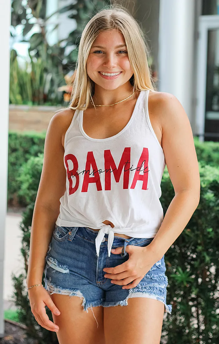 'Bama Iconic High Waisted Tie Tank