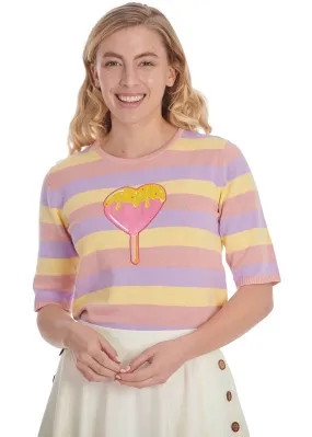 Banned Ice Cream 50's Jumper Pink