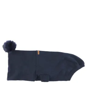 Barbour Hooded Pom Dog Jumper Navy