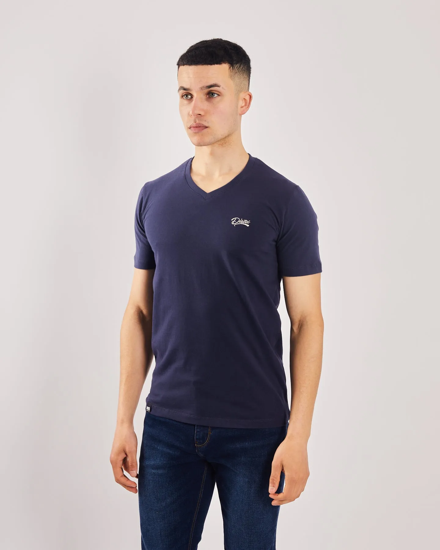 Basic Oakley V Neck Tee Navy Iris