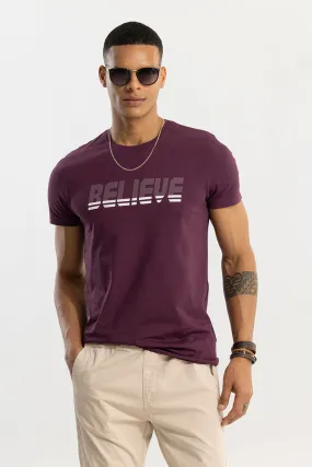 Believe Burgundy T-Shirt