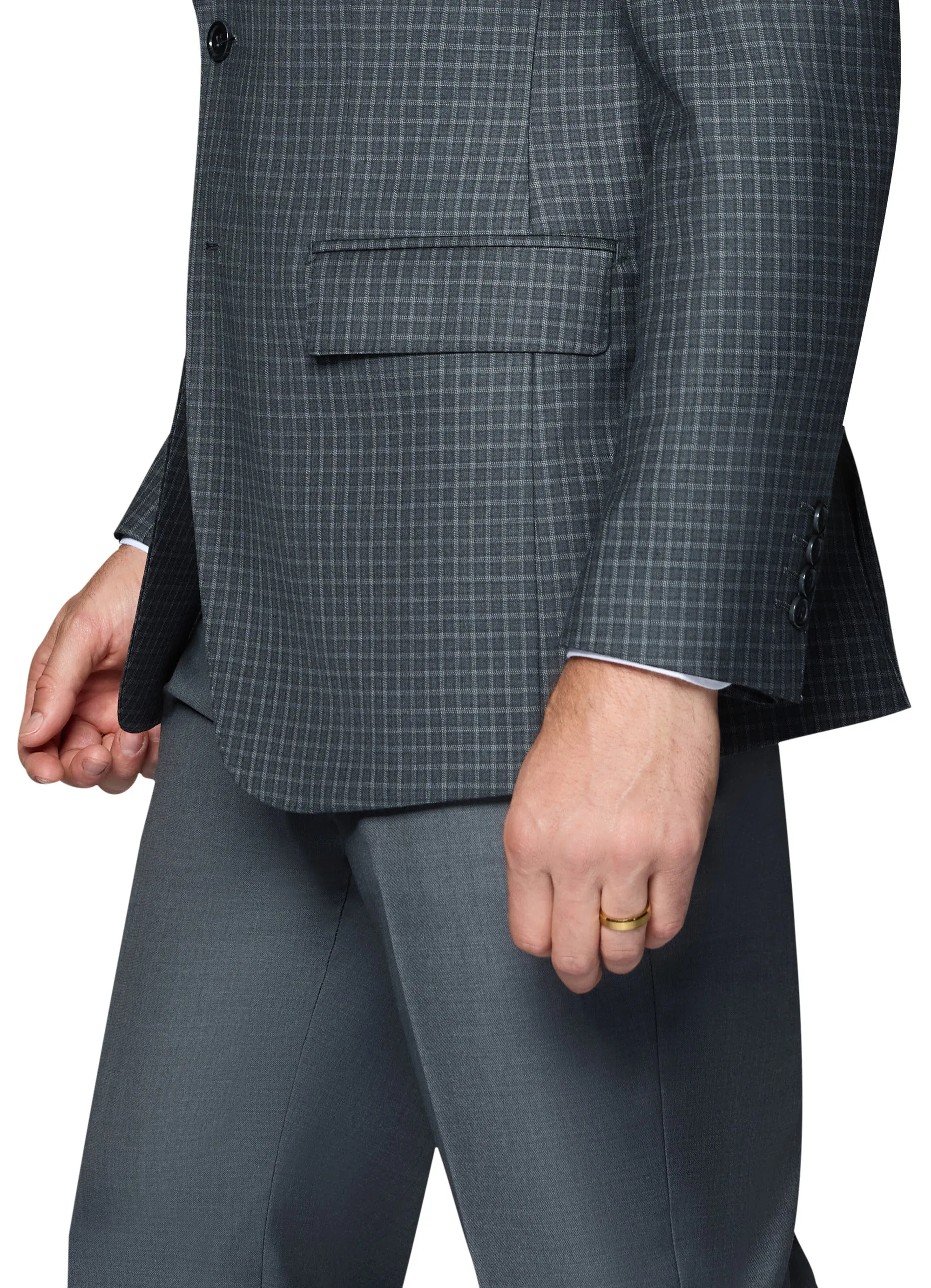 Berragamo Wool Sport Coat Modern Fit - Charcoal