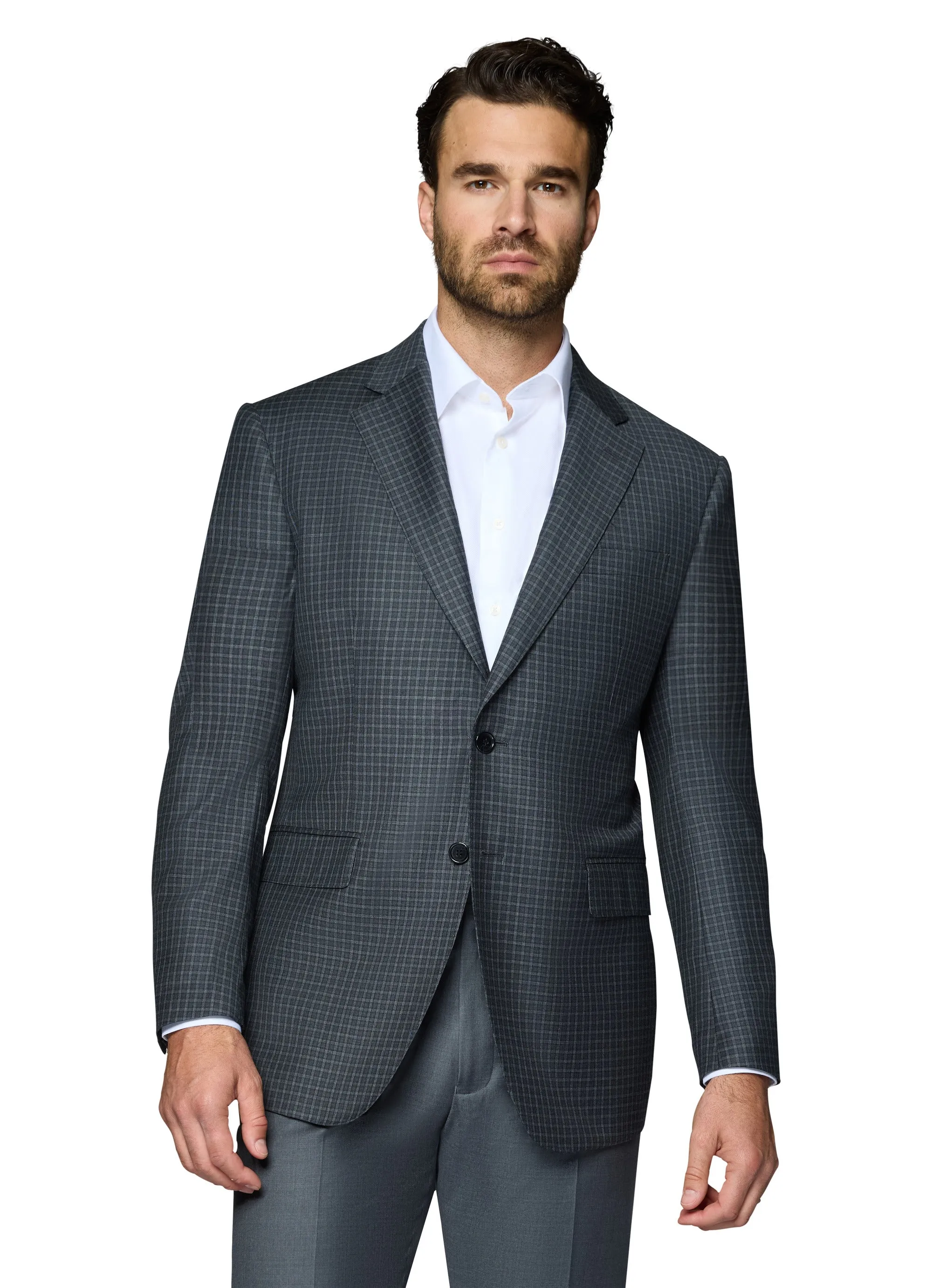 Berragamo Wool Sport Coat Modern Fit - Charcoal