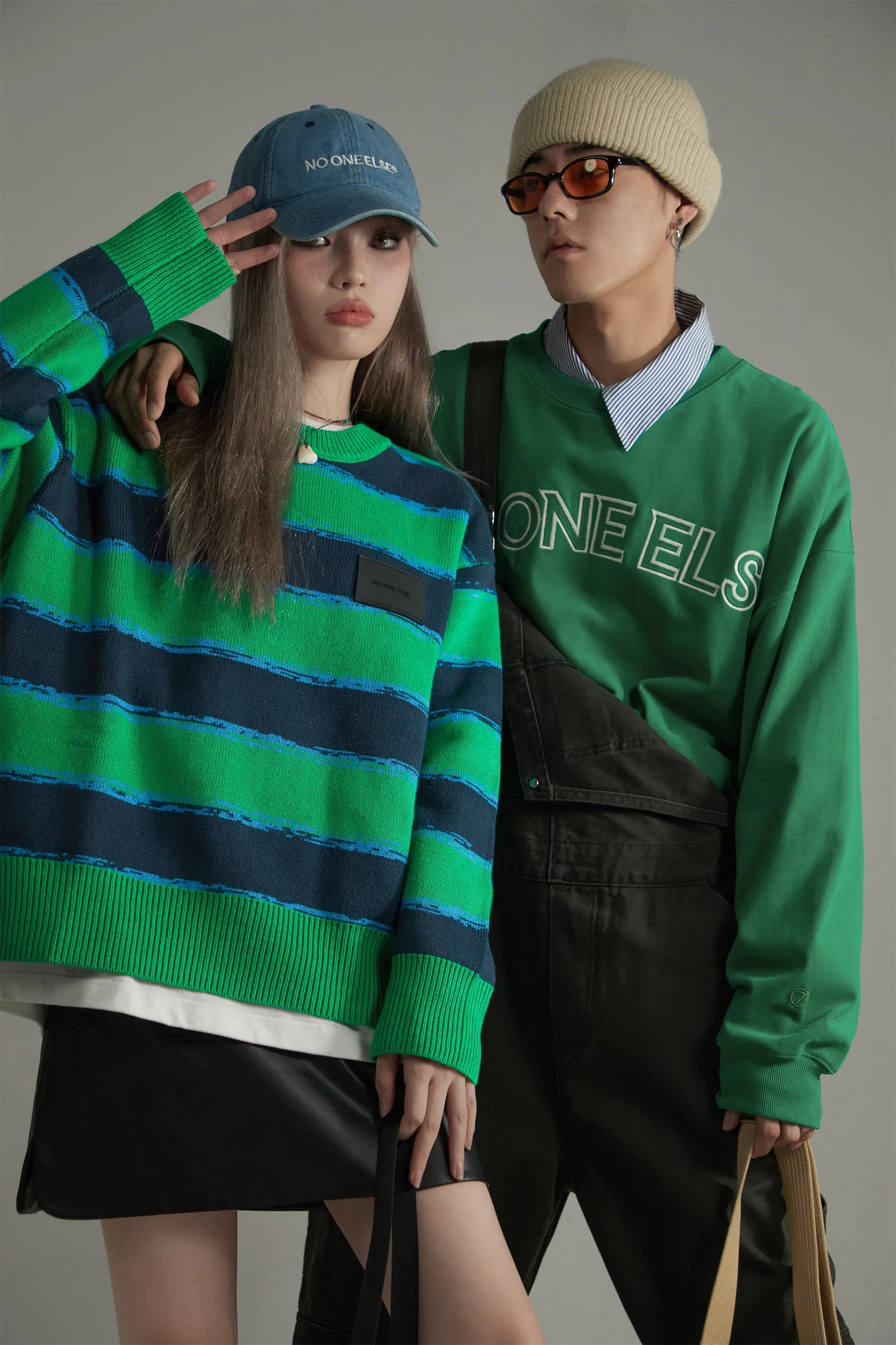 Big Stripes Long-Sleeves Knit Sweater