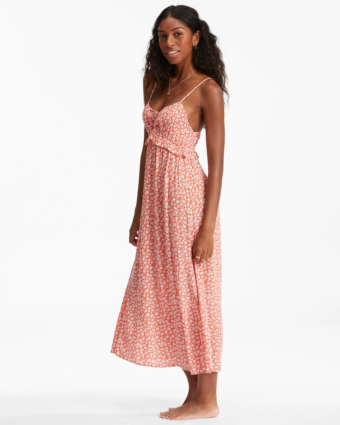 Billabong Rebel Heart Slip Dress - Rose Clay