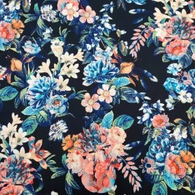 Black Floral Scuba