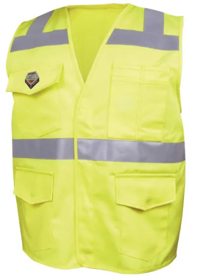 Black Stallion Hi-Vis ANSI Class 2 FR Cotton Safety Vest VF1110