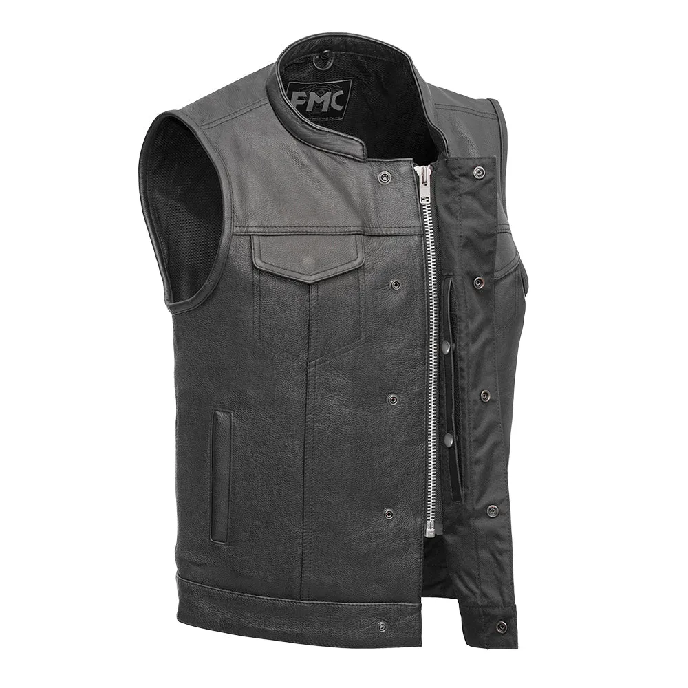 Blaster Men's Leather Motorcycle Vest