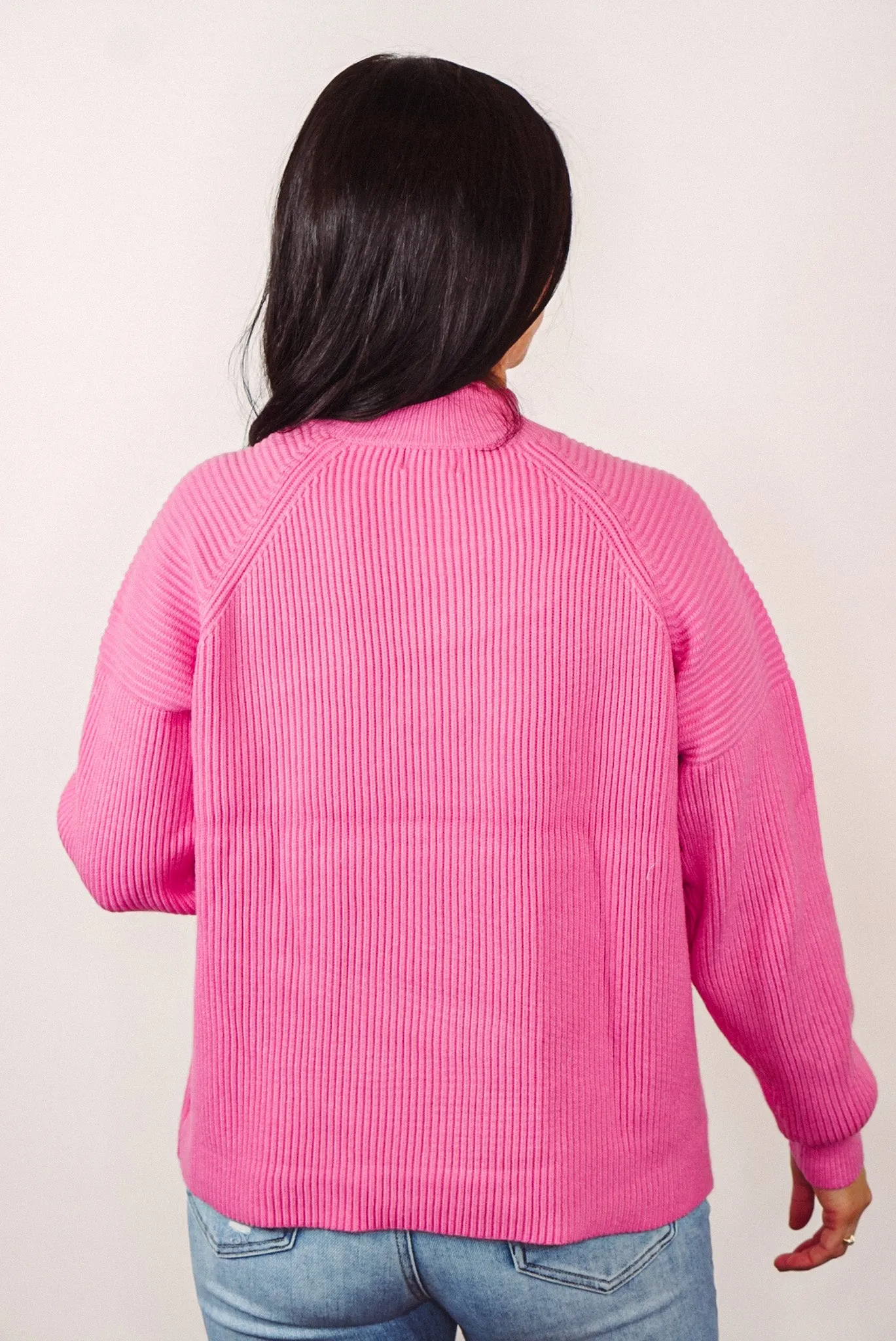 Blissfully Cozy Pink Ribbed Sweater