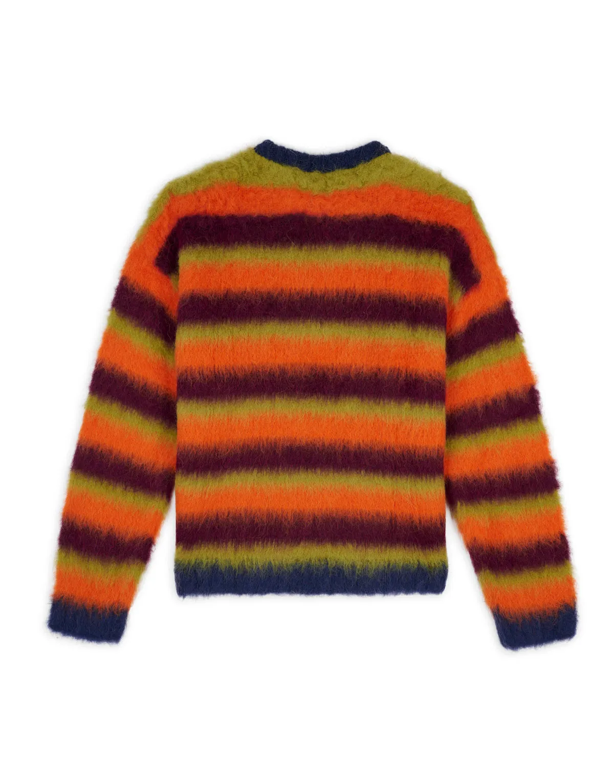 Blurry Lines Alpaca Crewneck Sweater - Orange Multi