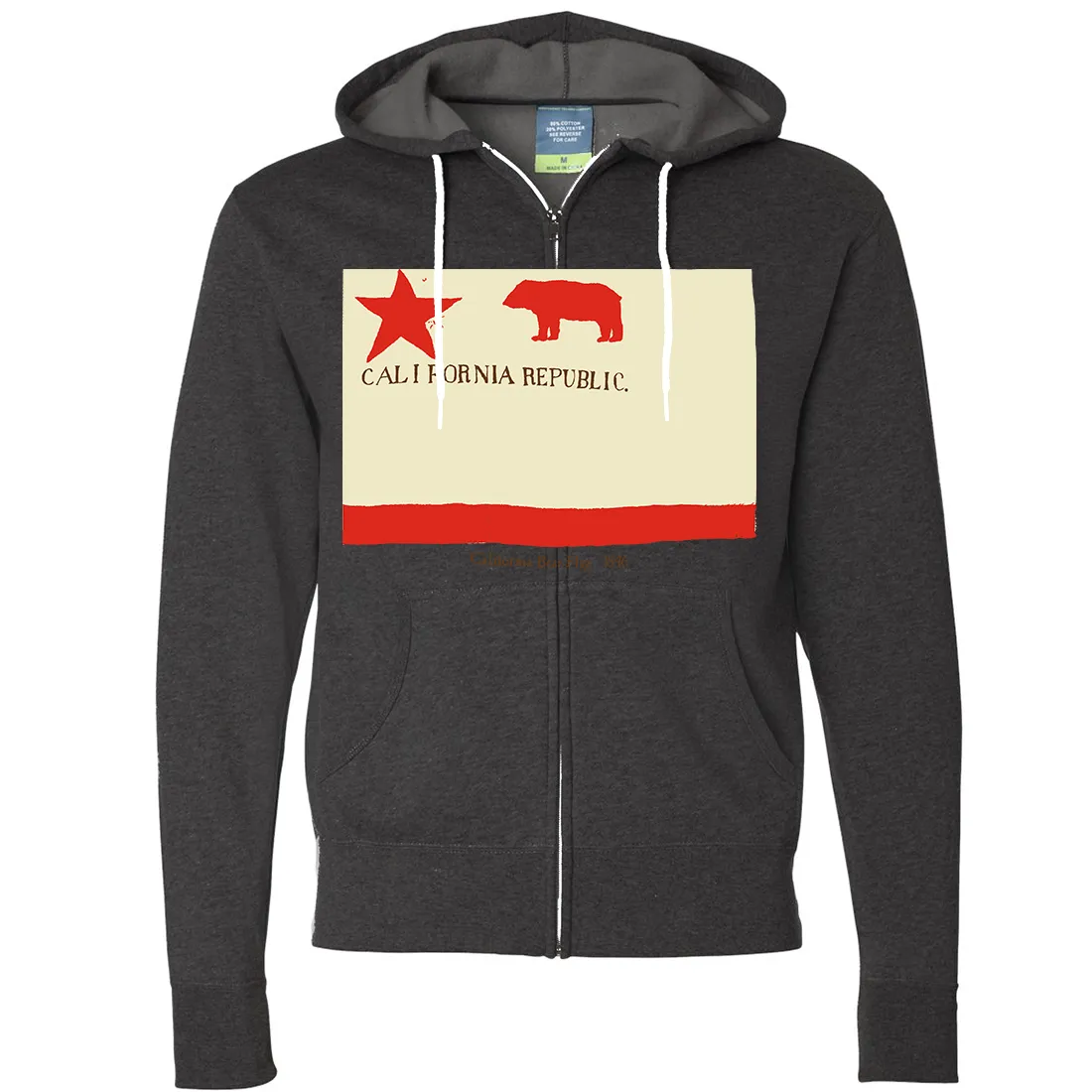 California Republic Bear Flag 1846 Zip-Up Hoodie