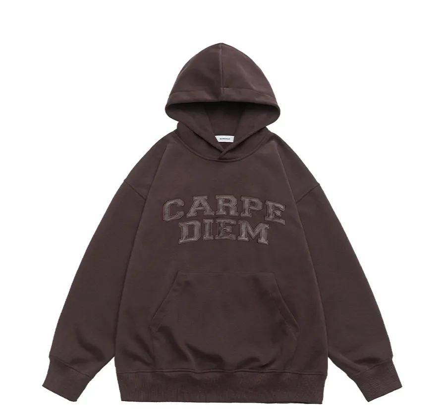 'Carpe Diem' Applique Hoodie