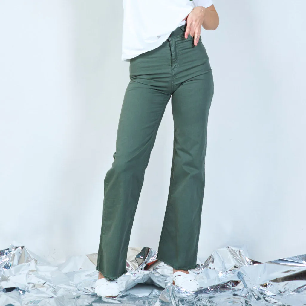 Casual Frayed Hem  trousers wholesale