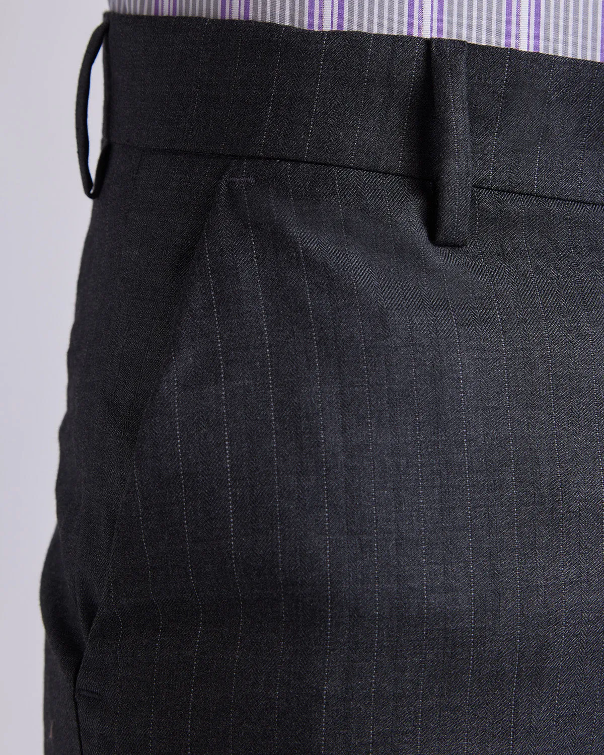 Contour Blended Wool Dress Pants - Dark Grey