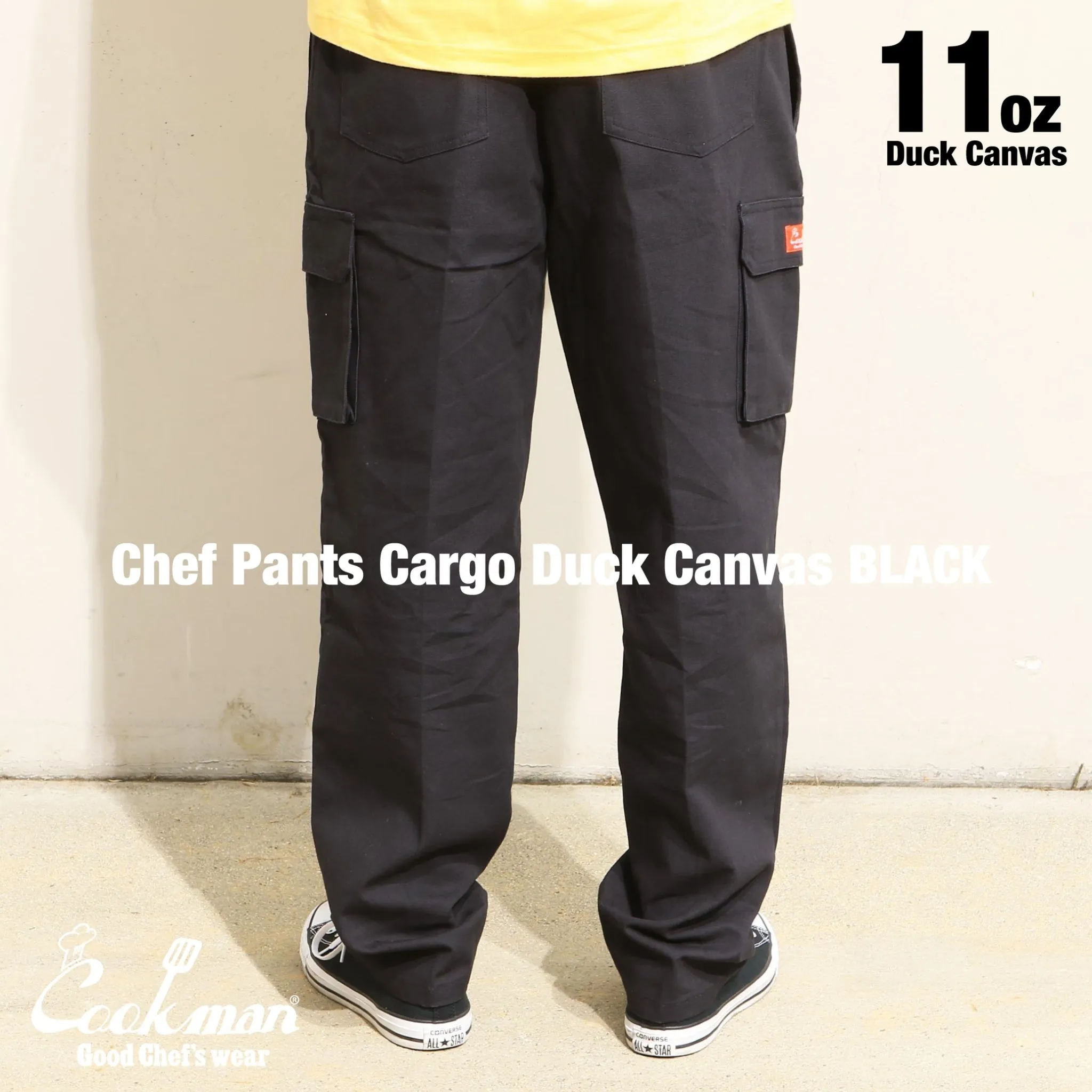 Cookman Chef Pants Cargo - Duck Canvas : Black