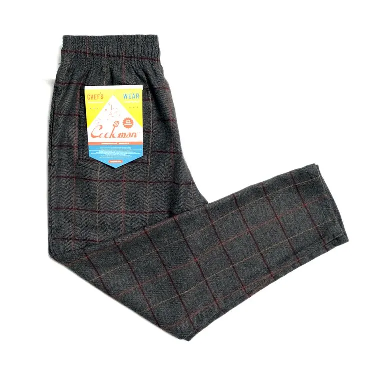 Cookman Chef Pants - Wool Mix Plaid : Gray