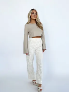 Crochet Lace Cargo Pant