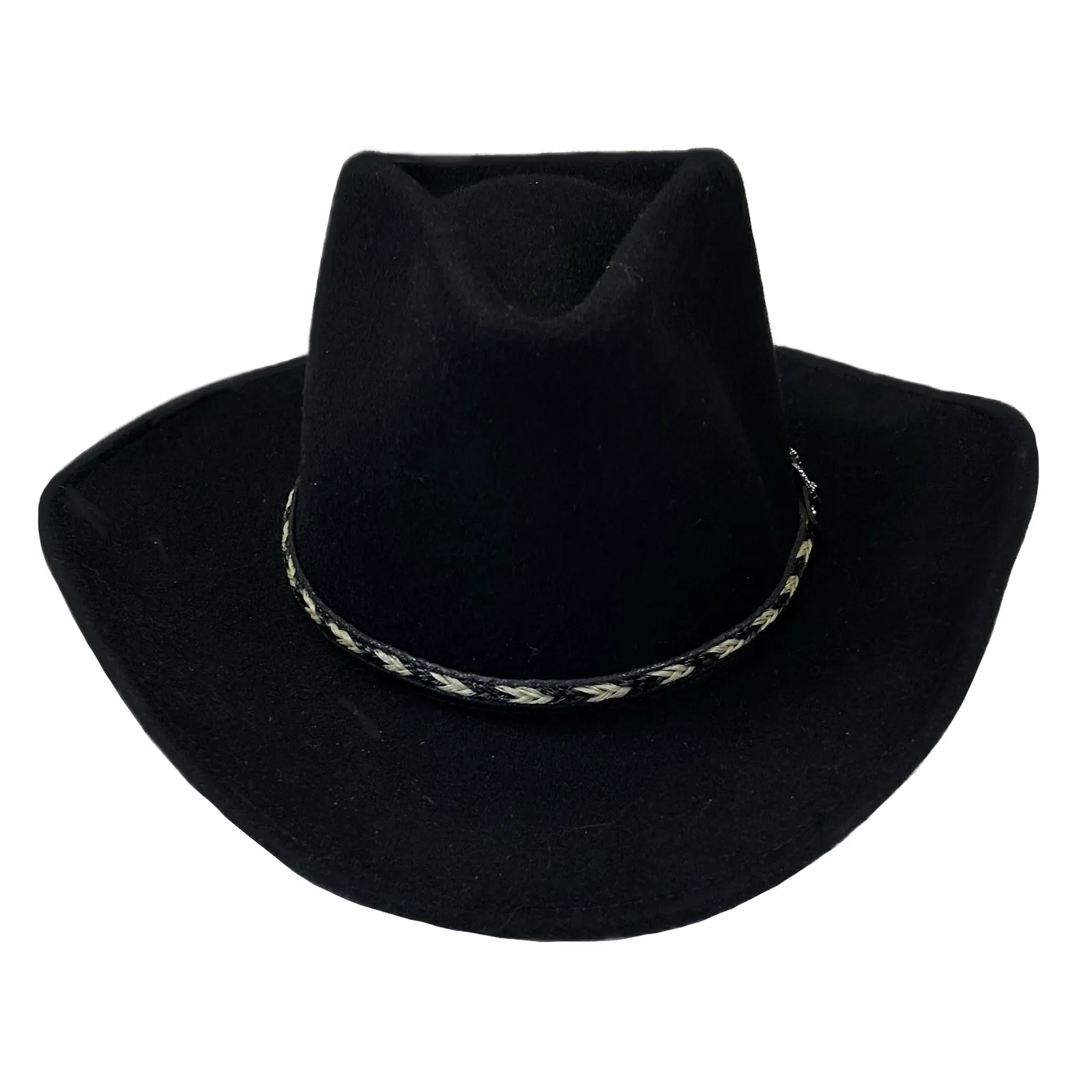 Crushable Black Felt Western Cowboy Hat