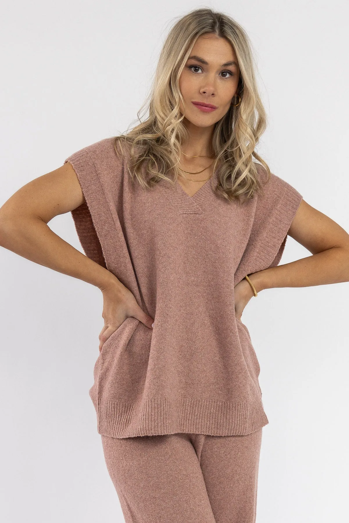 Darcy Mauve Sweater Set - Final Sale