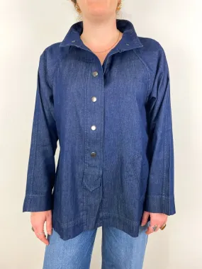 Denim Swing Jacket in Dark Wash