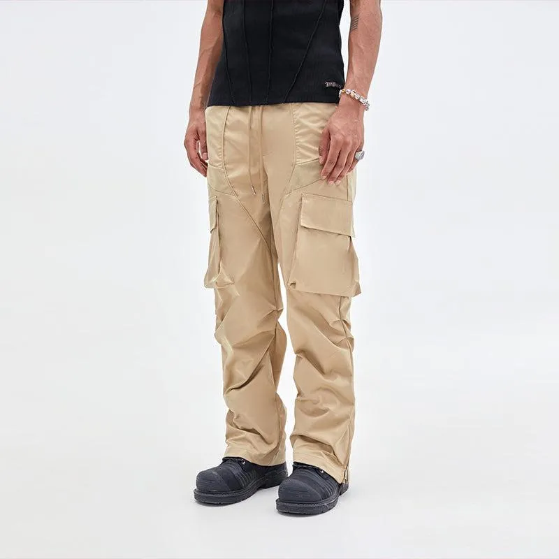 Drawstring Pleats Cargo Style Pants