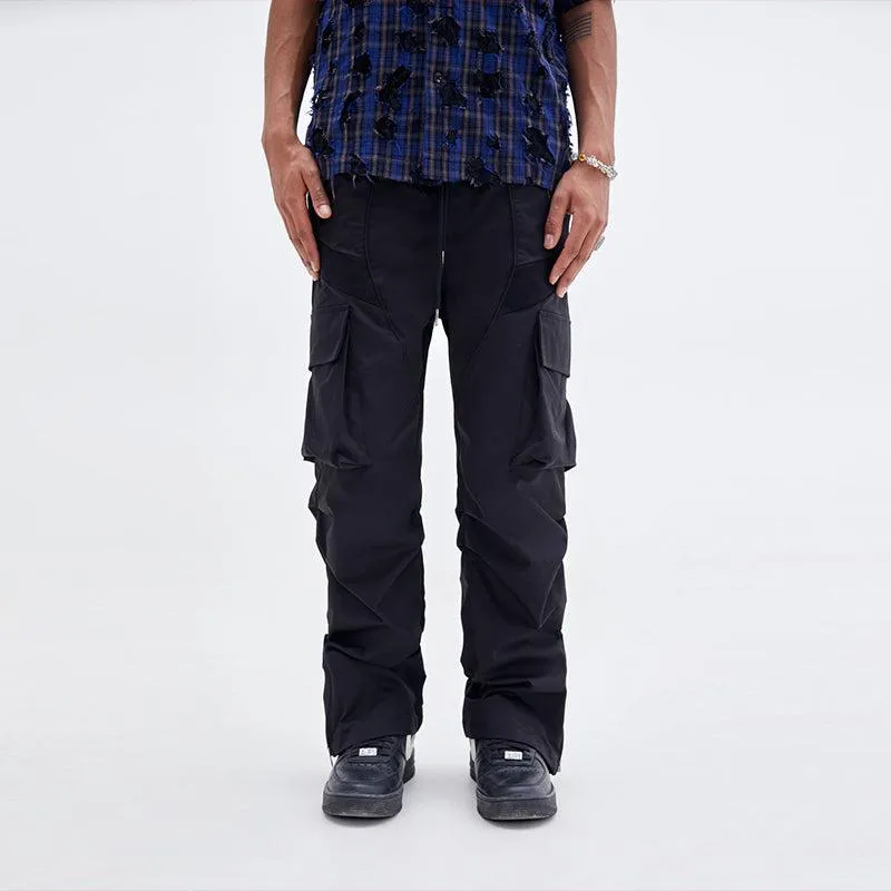 Drawstring Pleats Cargo Style Pants