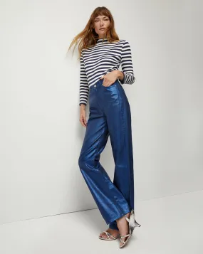 Dylan Metallic Straight-Leg Jean