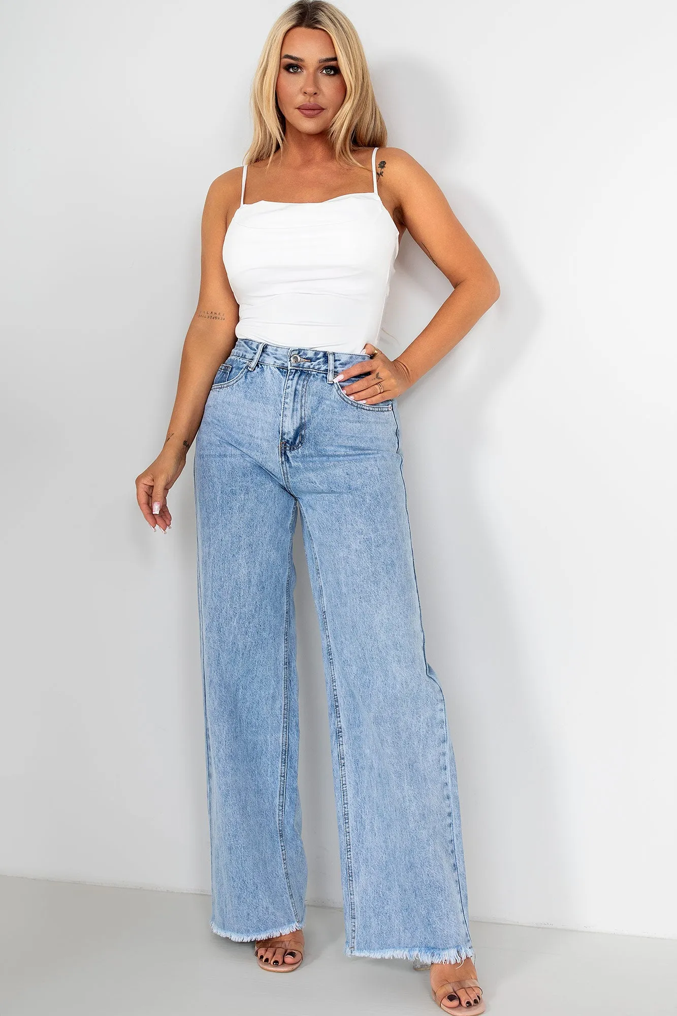 Edna Blue Wide Leg Jeans