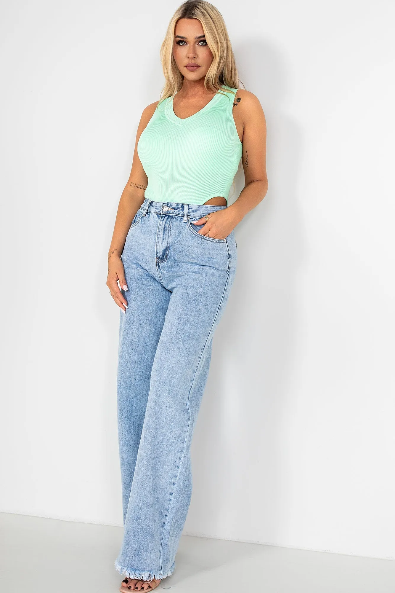 Edna Blue Wide Leg Jeans