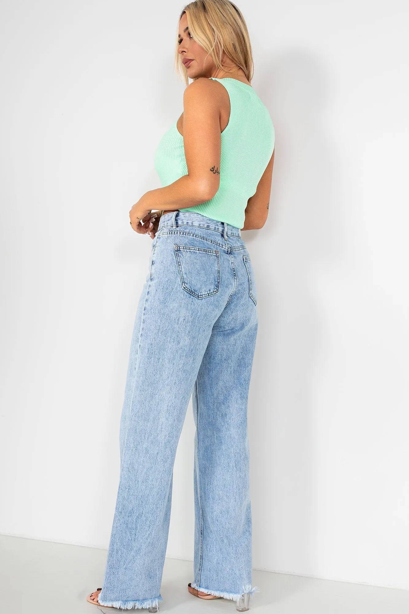 Edna Blue Wide Leg Jeans