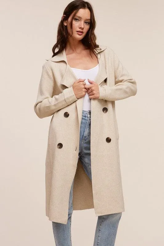 Eleanor Double Breasted Cashmere Blend Coat