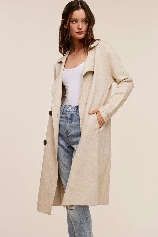 Eleanor Double Breasted Cashmere Blend Coat