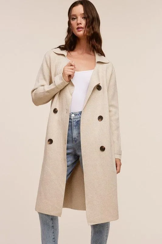 Eleanor Double Breasted Cashmere Blend Coat