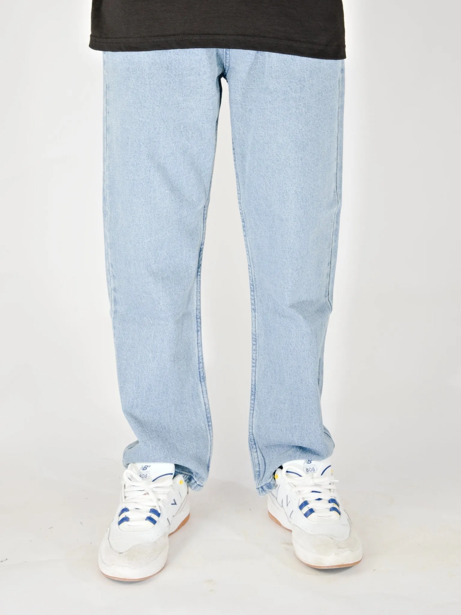 Es - Baggy Fit Denim - Acid Wash Blue - Jeans