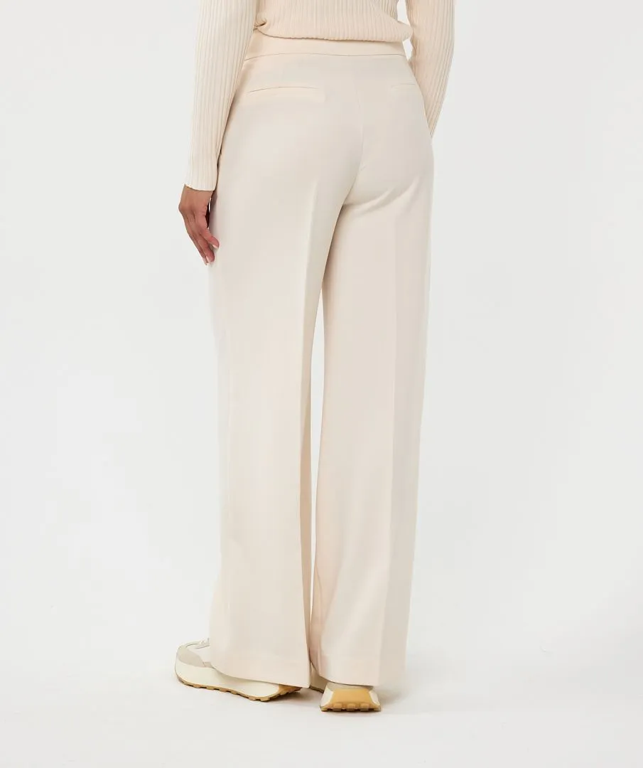 Esqualo Beige High Waisted Trousers