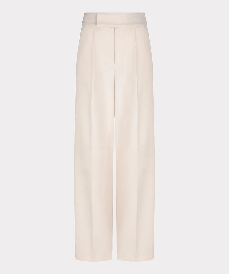 Esqualo Beige High Waisted Trousers