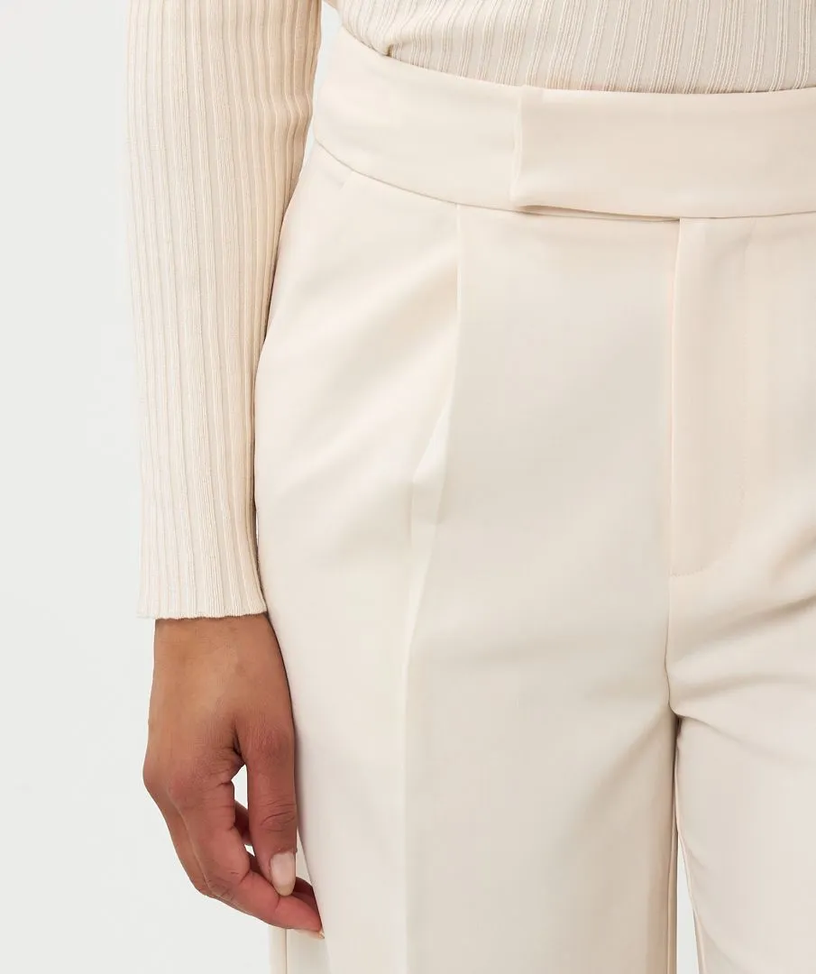 Esqualo Beige High Waisted Trousers