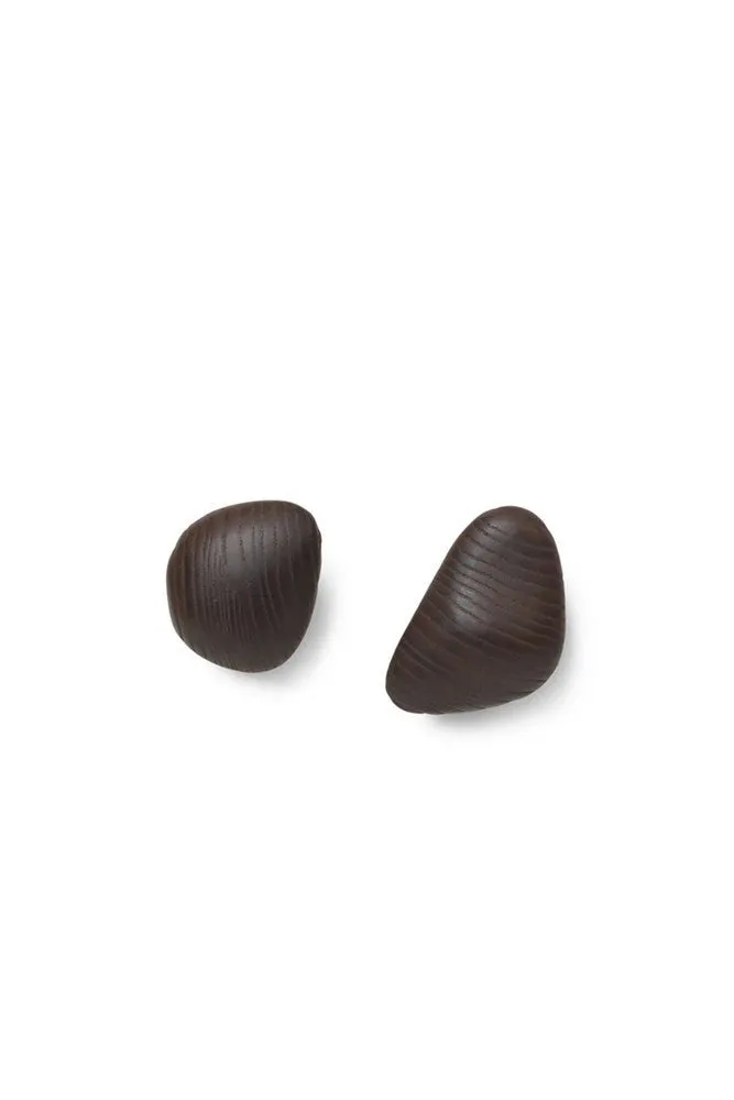 Ferm Living - Cairn Hooks - Set of 2 - Dark Brown