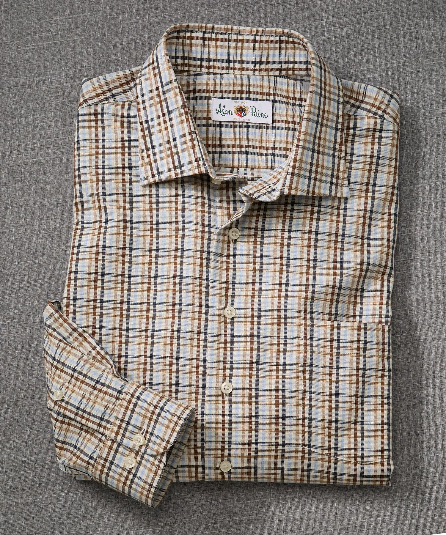 Finstall Tattersall Check Long-Sleeve Sport Shirt