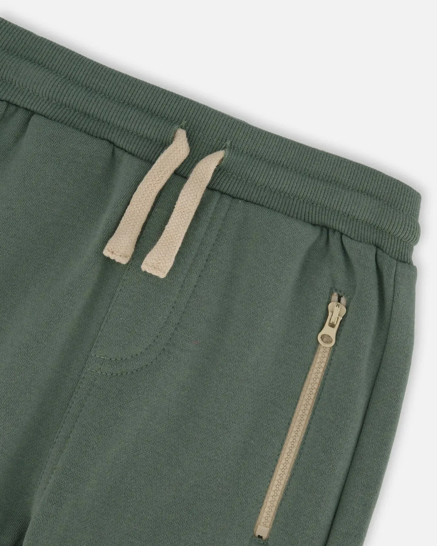 Fleece Sweatpants With Zip Pockets Forest Green