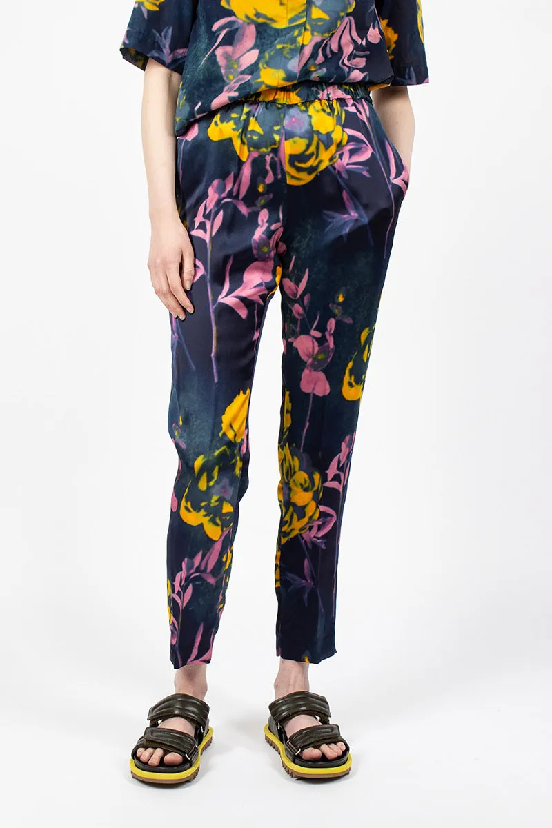 Floral Pants Navy