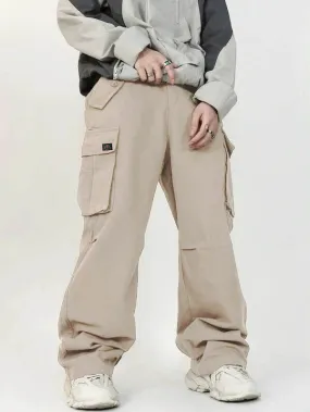 Front Pocket Drawstring Parachute Cargo Pants