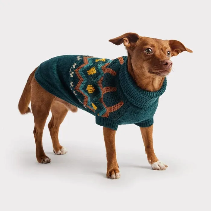 GF Pet Heritage Sweater - Teal for Dogs