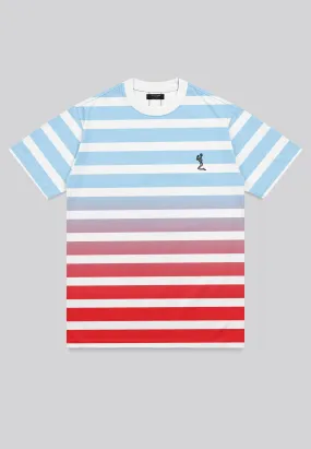 GRADIENT T-SHIRT POWDER BLUE & RED