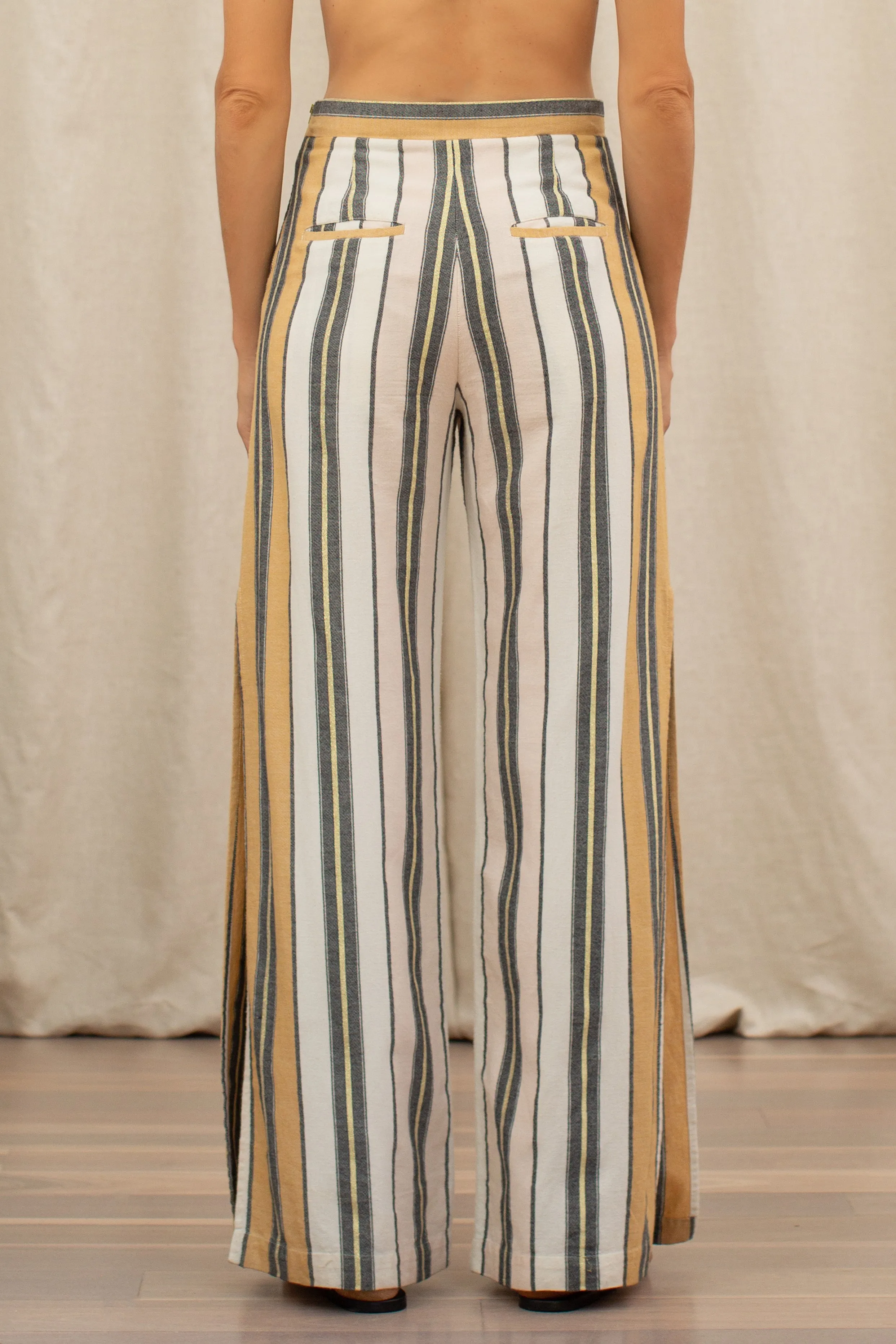 Hades High Waisted Pants- Fez Stripe